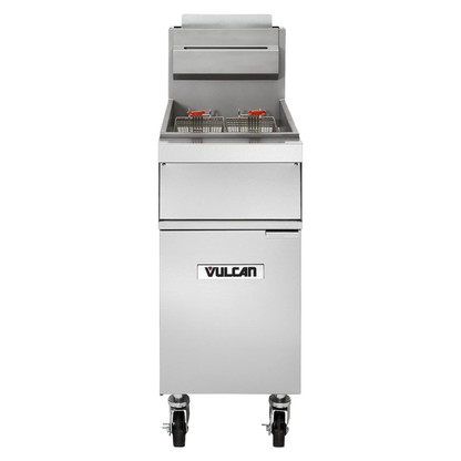 Vulcan GR Series Stainless Steel NSF Gas Floor Fryer 65-70 Lb - 1GR65M-1