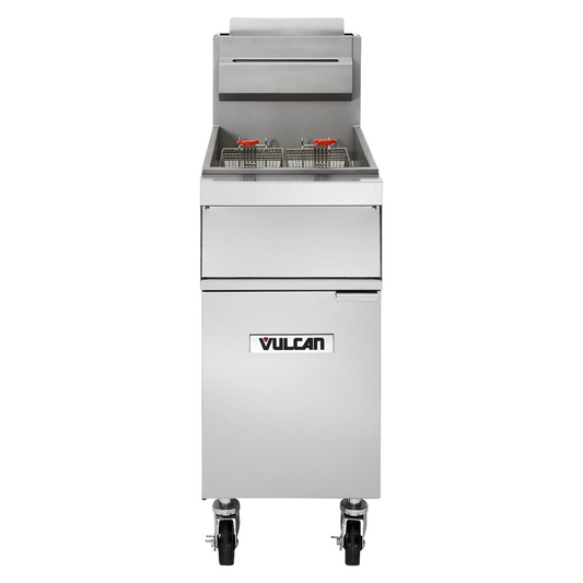 Vulcan GR Series Stainless Steel NSF Gas Floor Fryer 65-70 Lb - 1GR65M-1