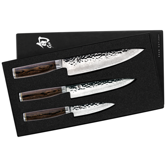 Shun Premier 3 Piece Walnut Knife Set - TDMS0300