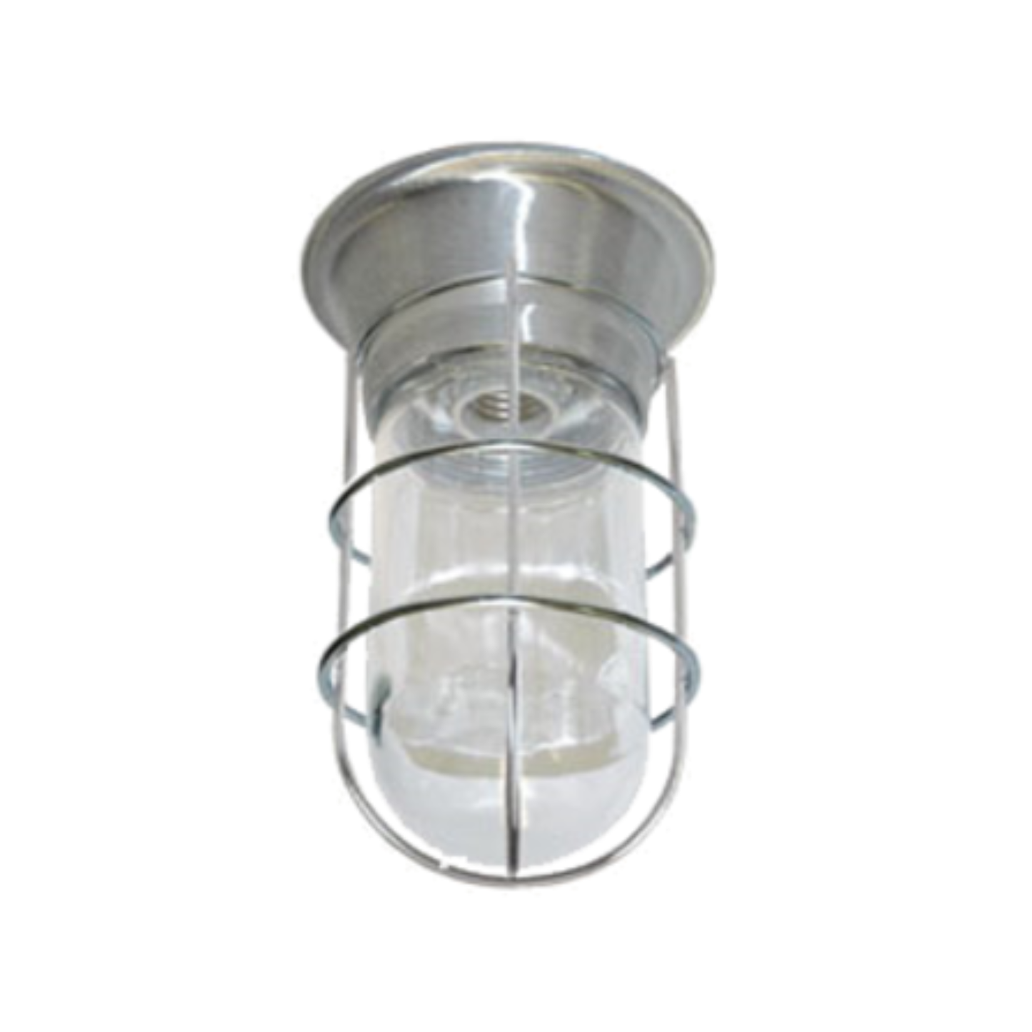 Canopy Hood Light Tempered Glass Globe with Wire Guard L55-2024-HT