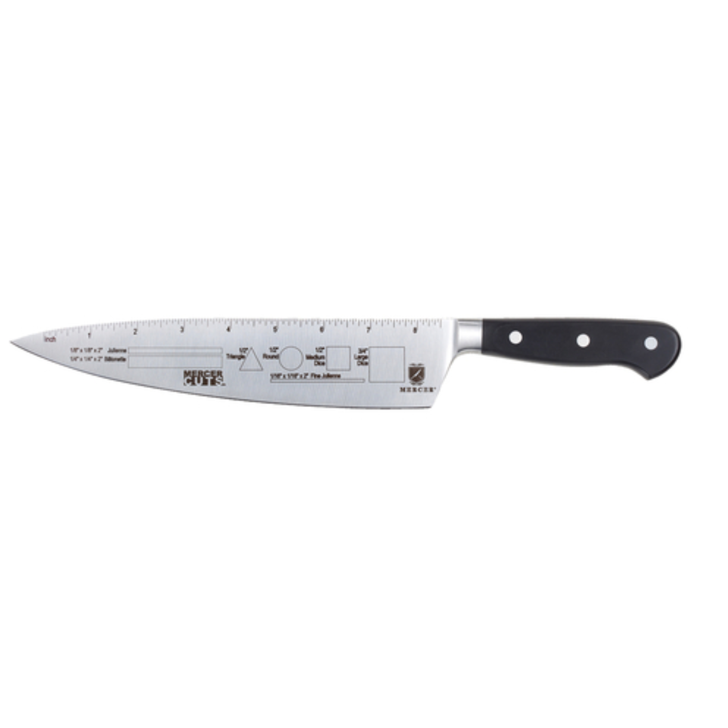 Cuchillo de competición Mercer de 23 cm con mango negro - M33242