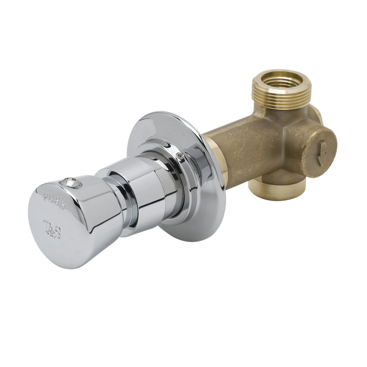 T&S Brass Concealed Straight Valve Vandal Resistant NSF ADA Slow - B-1029