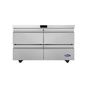 Atosa Stainless Steel Undercounter Freezer Commercial 4-Drawer 48" - AUF48D4