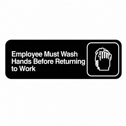 Vollrath Traex Plastic Wash Hands Compliance Sign 3" x 9" - 4530