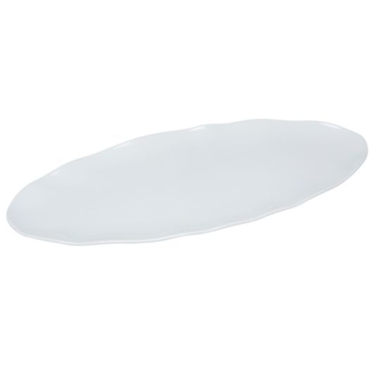 Yanco Catering Platter, 24"L x 10"W, oval, melamine, white - EA - CAT-2024W