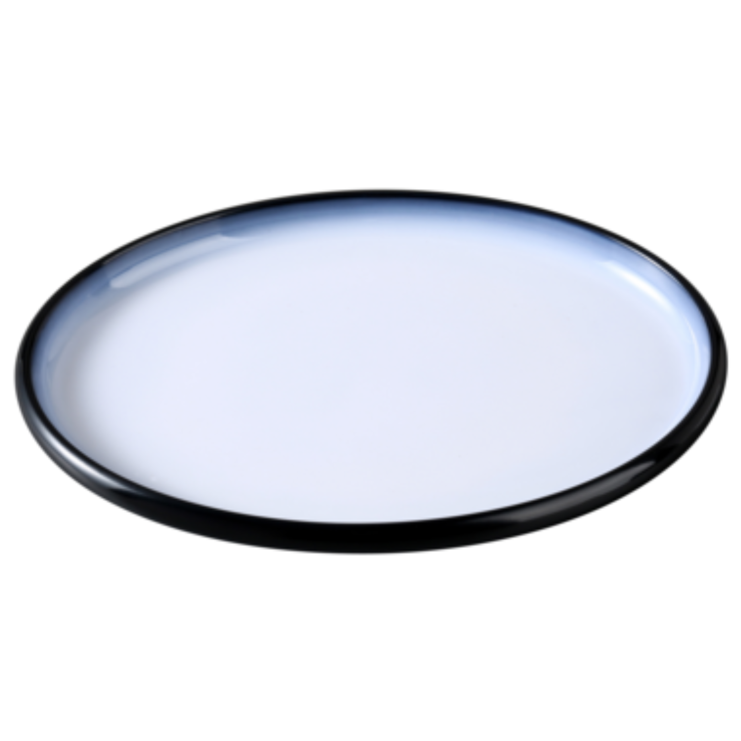 Yanco Sentry Plate Oval Break-Resistant White and Black Melamine - SN-212