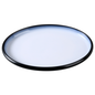 Yanco Sentry Plate Oval Break-Resistant White and Black Melamine - SN-212