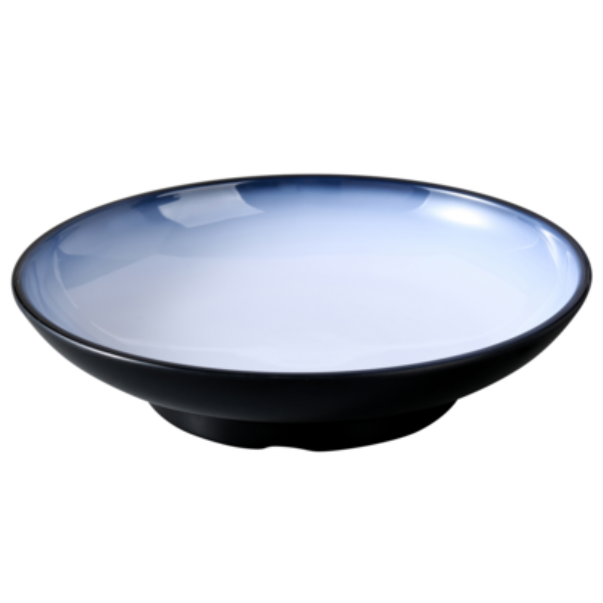 Yanco Sentry Pasta Bowl, 35 oz Break-Resistant White and Black Melamine - SN-310