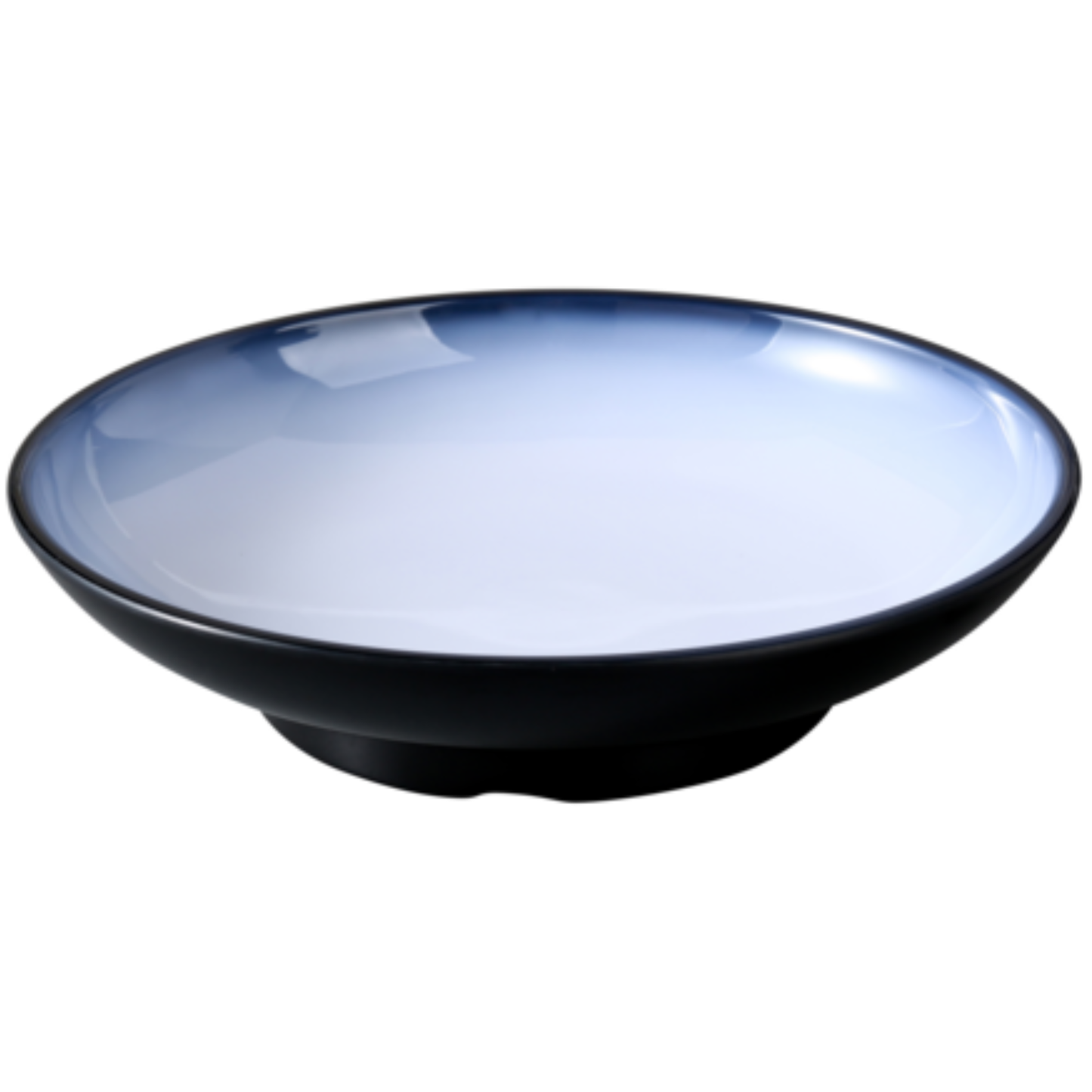 Yanco Sentry Pasta Bowl, 55 oz. Break-Resistant White and Black Melamine - SN-311