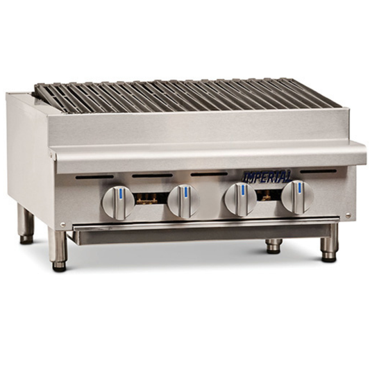 Imperial Countertop Radiant Charbroiler NSF 24" - 4 Burners 60,000 BTU - IRB-24