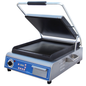 Globe Deluxe Panini Sandwich Grill Cast Iron Grooved Plates NSF 14x14" - GPG14D
