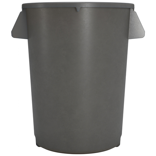 Contenedor de residuos Carlisle Bronco, 32 galones, 27-3/4" de alto x 22-3/8" de diámetro, redondo, gris - 84103223