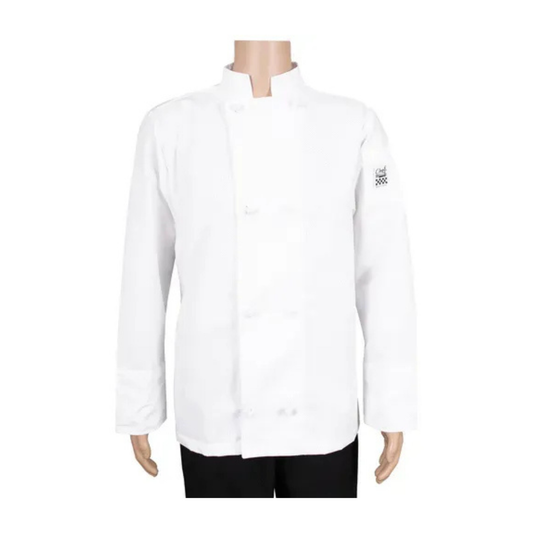 Chef Revival Chef Coat White Cool Crew Knot Style Buttons X-Large - J050-XL