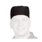Chef Revival Chef Hat Pill Box Style Black X-Large - H008-XL