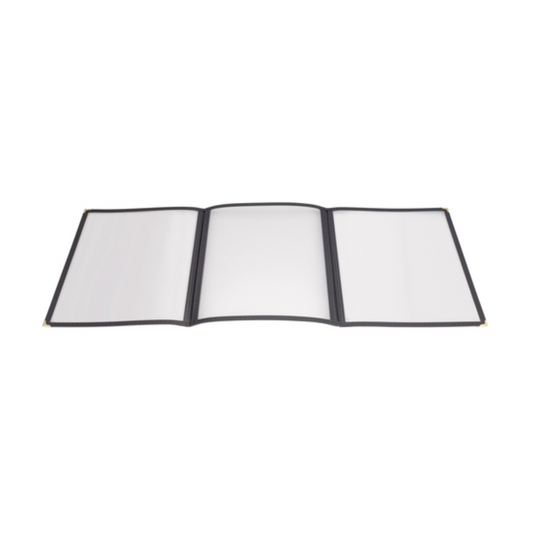 CCK Menu Cover, Triple Fold, Black - PMCT-9K