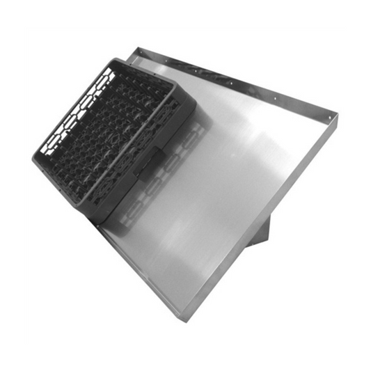 CCK, Dishtable Sorting Shelf, Wall Mounted, Slanted, 24"x22" 16ga SS - DT-WS2422