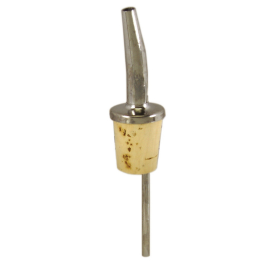 Spill-Stop Pourer, Metal with Cork Stopper, Medium Speed -285-00