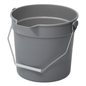 Cubo utilitario Winco de polietileno gris de 10 cuartos - UPP-10G