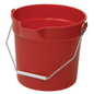 Cubo utilitario de polietileno rojo Winco de 10 cuartos - UPP-10R