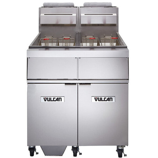 Vulcan GR Series Natural Gas 2-Battery Floor Fryer NSF - 2GR45MF-1