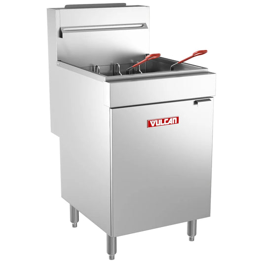 Vulcan NSF Commercial Gas Floor Fryer Stainless Steel 70 lb - Natural - LG500-1