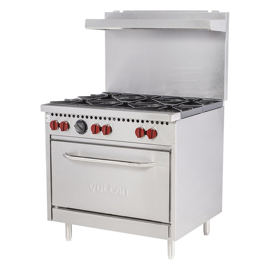 Vulcan SX Series Commercial Gas Range Stainless Steel 36" 6-Burner - SX36-6BN