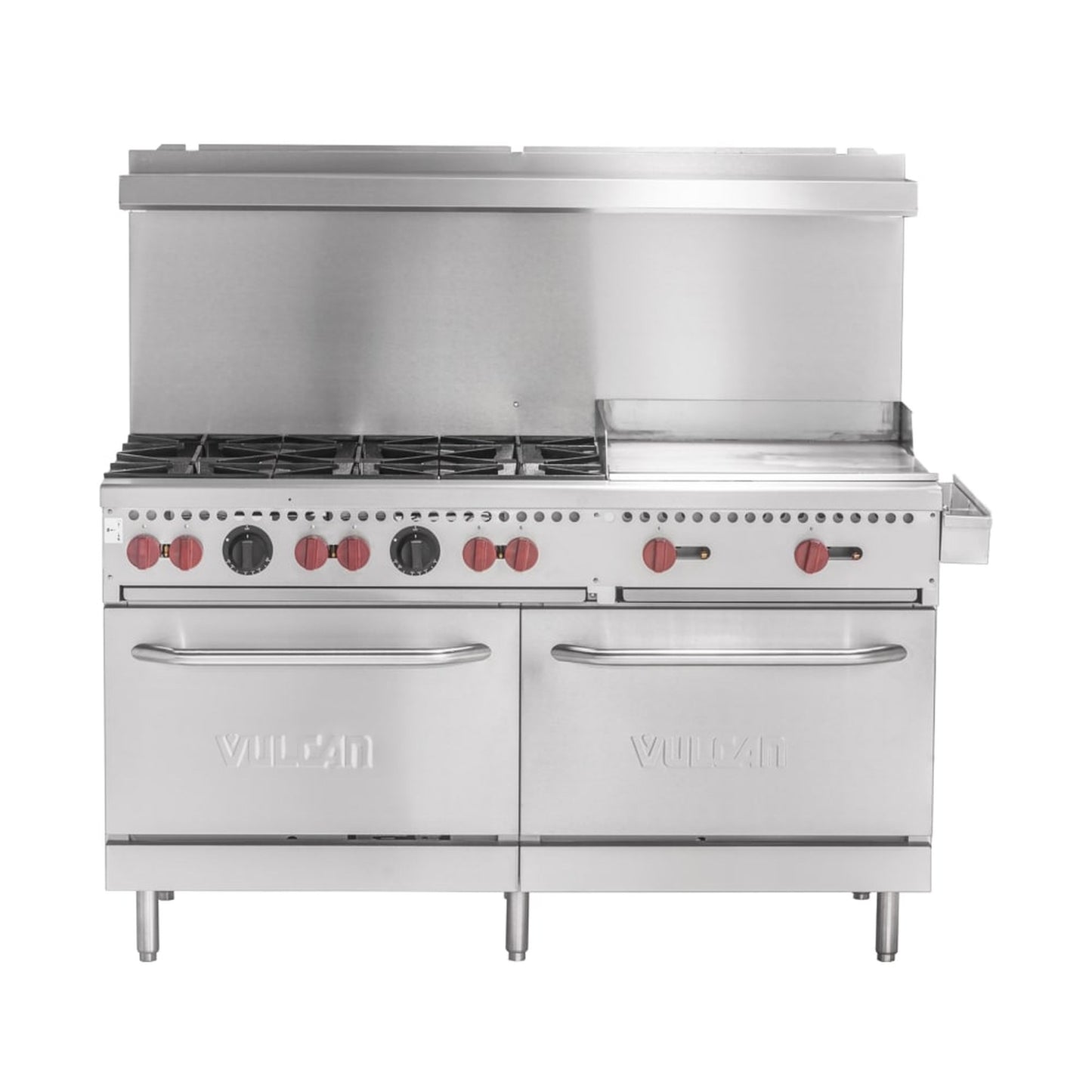 Vulcan SX Series Stainless Steel Gas Range 60" 6-Burner w/ 24" SX60F-6B24GN