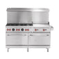 Vulcan SX Series Stainless Steel Gas Range 60" 6-Burner w/ 24" SX60F-6B24GN