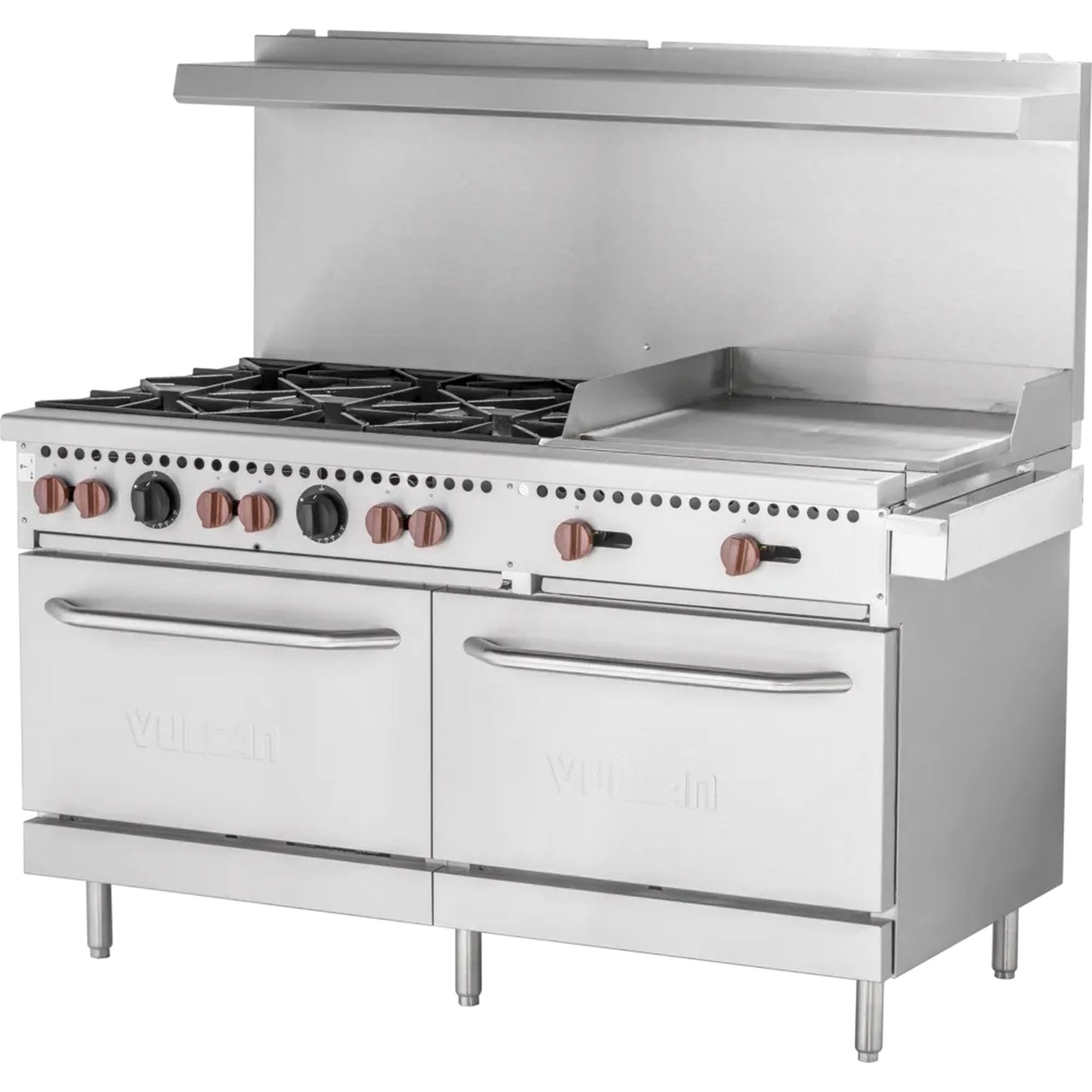 Vulcan SX Series Stainless Steel Gas Range 60" 6-Burner w/ 24" SX60F-6B24GN