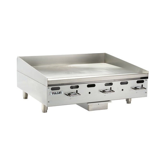 Vulcan Heavy-Duty Manual Gas Griddle NSF Polished Steel 36" - VMG36-101