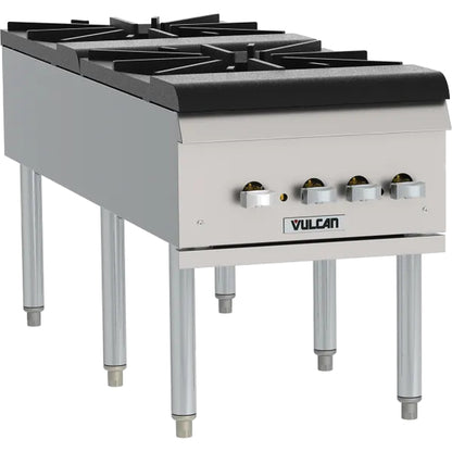Vulcan Gas Stock Pot Range NSF 2-Burner Stainless Steel 18" - VSP200F-1