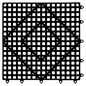 San Jamar Black Interlocking Bar Mat Tile - VM5280BK