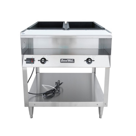 Mesa de comida caliente Vollrath, 2 compartimentos, 120/60/1ph - 38002