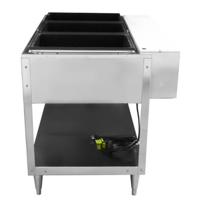 Vollrath ServeWell Hot Food Serving Counter/Table 3 Wells with Casters - 38003