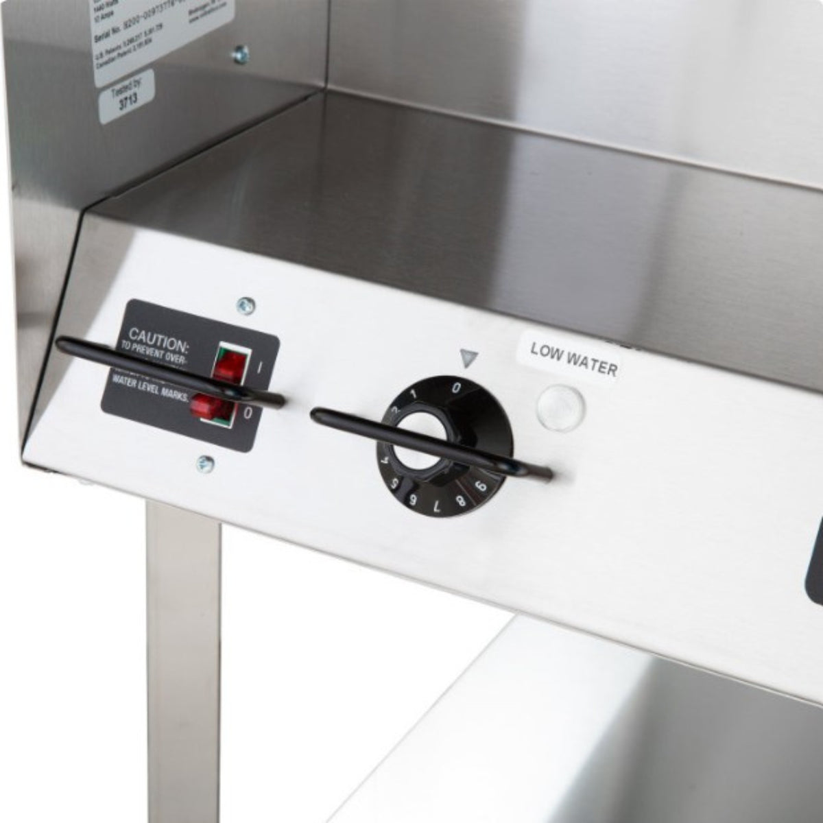 Vollrath ServeWell Hot Food Serving Counter/Table 3 Wells with Casters - 38003