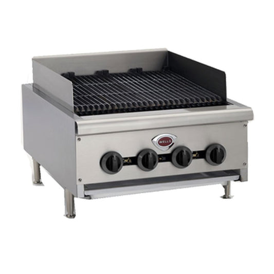 Wells Heavy Duty Gas Countertop Charbroiler NSF 24" - Natural Gas - HDCB-2430G