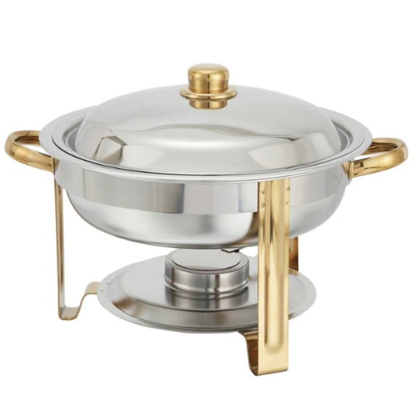 Winco Chafer Round Gold Accented 4qt - 203