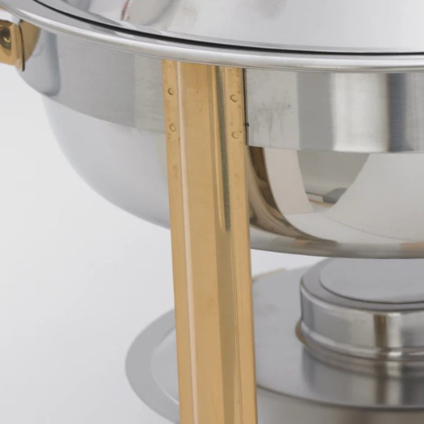 Winco Chafer Round Gold Accented 4qt - 203