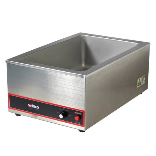 Winco Food Pan Warmer Full Size 1200W SS - FW-S500