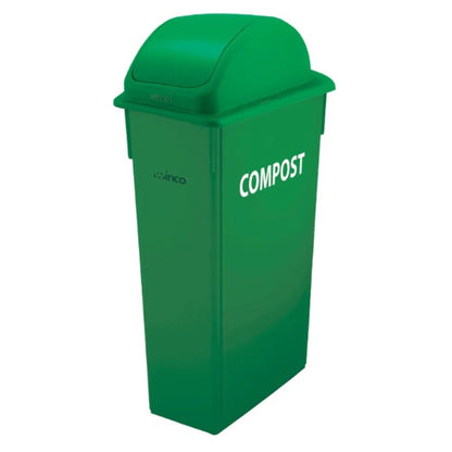 Tapa para contenedor de basura Winco, verde - PTCL-23GR
