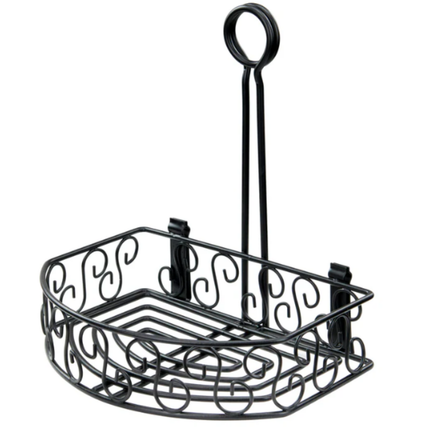 Winco Wire Condiment Caddy Black - WBKH-6SB