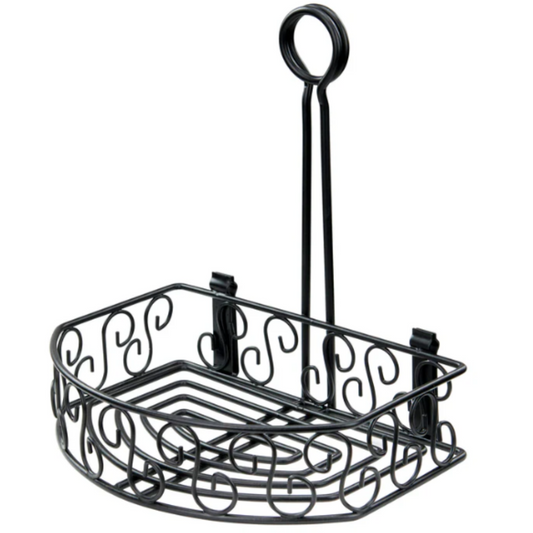 Winco Wire Condiment Caddy Black - WBKH-6SB