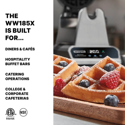 Waring Belgian Waffle Maker Single Timer 120V - WW185X