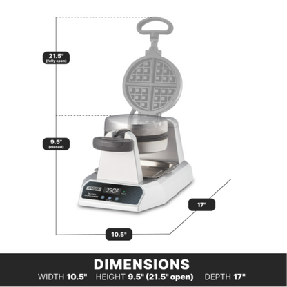 Waring Belgian Waffle Maker Single Timer 120V - WW185X