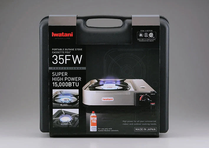 Iwatani Portable Butane Stove Brass Burner CSA 15,000 BTU 35FW