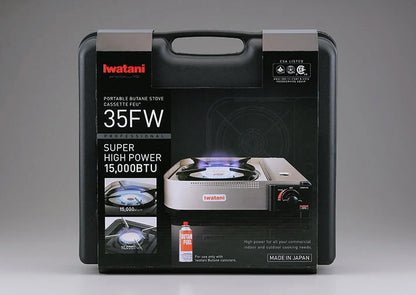 Iwatani Portable Butane Stove Brass Burner CSA 15,000 BTU 35FW