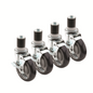 Krowne Stem Casters, 5" Wheels with Brakes - 28-129S 4PK