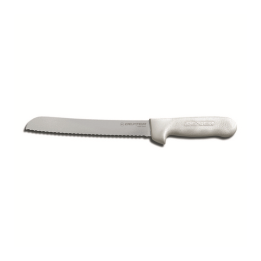 Scallop Bread Knife 8" White NSF