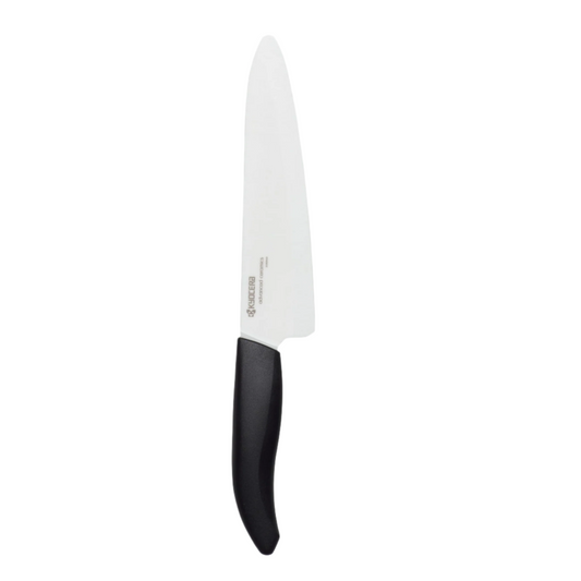 Kyocera Knife, 7" Chef's Ceramic White Blade Black Handle  - FK-180-WH