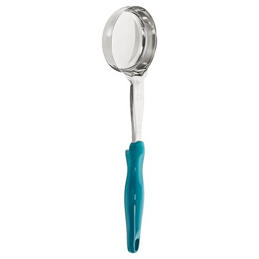 Cuenco redondo sólido Vollrath Spoodle de 177 g (6 oz), resistente y de una sola pieza, con asa verde azulado - 6433655